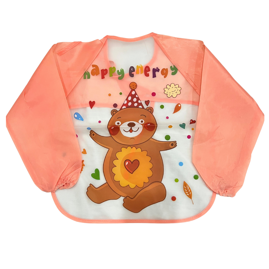 Peach Waterproof baby bib